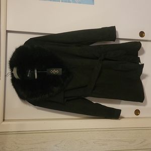 ✨NWT✨ Women's Bellivera 3/4 Length Jacket Coat w/ Removable Faux Fur Collar